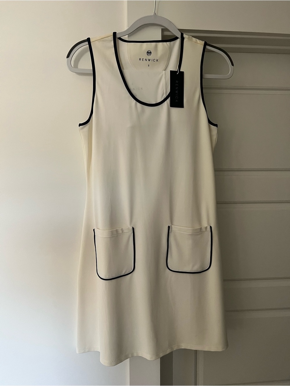 Renwick Sleeveless Golf Dress with Black Piping